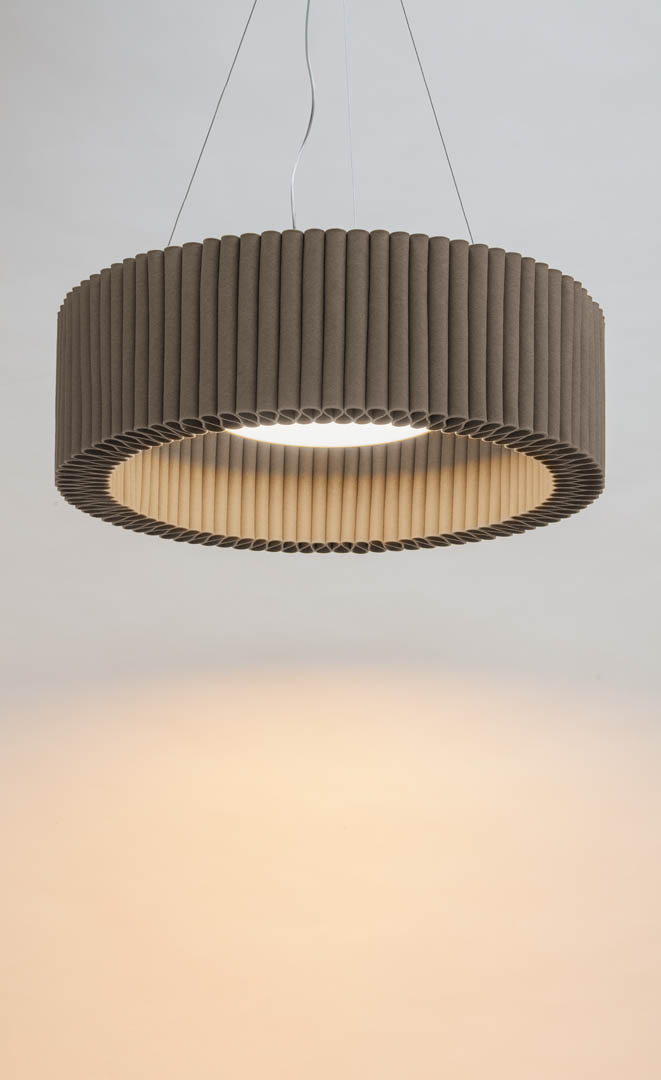 Ceiling object Wave with luminaire